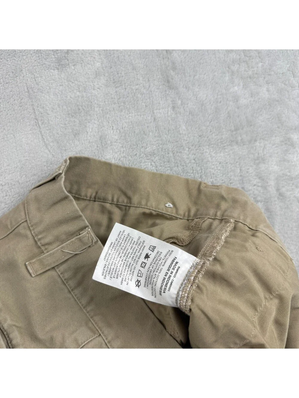 Nike Men's 32x32 Khaki Chino Pants Tan Embroidered Swoosh Casual Straight Leg